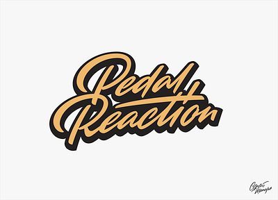 Pedal Reaction calligraphy custom design handwritten lettering logo logotype script typography
