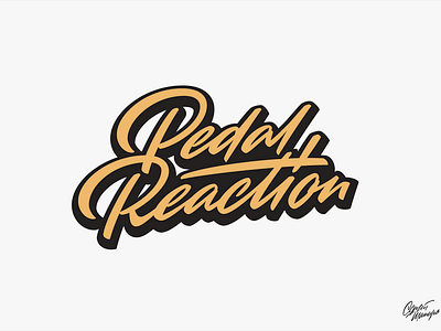 Pedal Reaction calligraphy custom design handwritten lettering logo logotype script typography