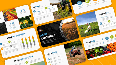 Company Profile for Agriculture Startup branding design graphic design infographic pitch deck presentation typography ui