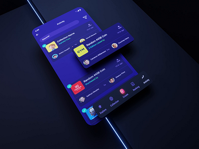 TOKEN | NFT Marketplace | Mobile App 3d animation application design card design dark mode design design studio easy design figma good design google material design mobile app motion design motion graphics product design purple ui ui design ux ux design