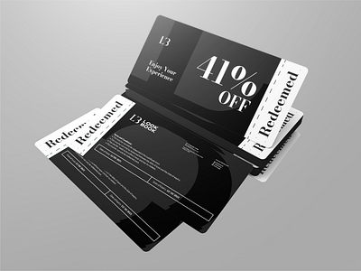 Look Book - Fashion discount coupons design.... black brand design branding coupon coupon design design fashion brand fashion branding graphic design print design ticket ticket design typography