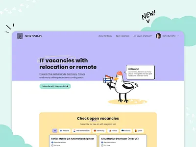 Website for IT talent recruiting company design designs figma hr illustration minimal recruiting softvoya startup ui ux