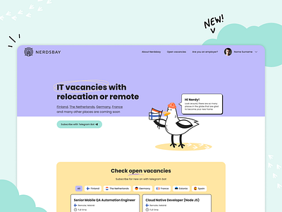 Website for IT talent recruiting company design designs figma hr illustration minimal recruiting softvoya startup ui ux