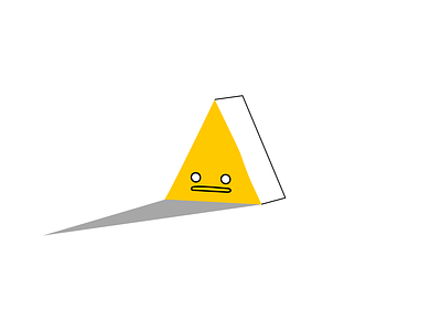 the lonely triangle branding cartoon character design dribbble emotion feelings illustration lonely mascot shape triangle