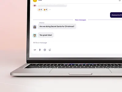 Gift - Internal chat 3d animation c4d chat cinema4d computer conversation design interface laptop macbook message messaging messenger motion rotation screen tool ui user interface