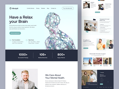 The Mental Wellbeing Platform - Website behavioral health patient clinic consultation platform website doctor health care website healthcare crm. hospital website landingpage life coach medical dashboard medical website medicine mental health mental health onlinetherapy mental health support platform telehealth service uiux design