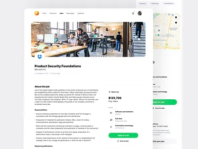 Job Post Details - Workster UI Kit for Job Boards app design details find hire hr job landing page open page post product design saas ui ui design ui kit ux vacancy web design work