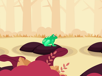 Frog Jump Animation 2d animated gif animation animation after effects motion design motiongraphics