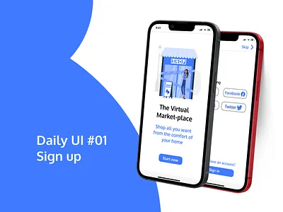 My Sign Up page- Daily UI #01 app branding design ui ux