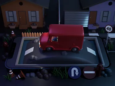 Delivery guy - 3D animation 3d 3d car 3d characters animation apple blender branding car animation cute delivery design illustration illustrations iphone kawaii library looping animation mobile motion graphics resources