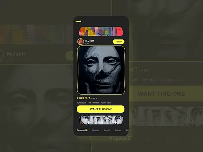 NFT应用概念 app design ui