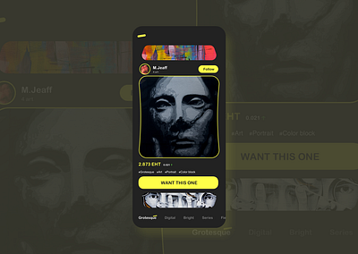 NFT应用概念 app design ui