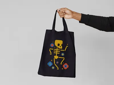 Spring, dance, immortality bag design bones bundle cartoon character design dance flat design freelance illustrator graphic design illustration illustration set illustrator immortality minimalism retro retro vibes skull summer