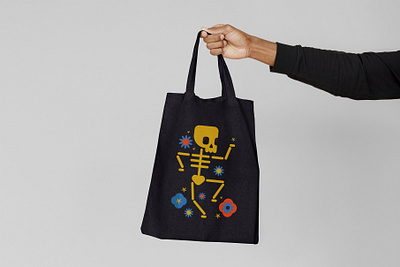 Spring, dance, immortality bag design bones bundle cartoon character design dance flat design freelance illustrator graphic design illustration illustration set illustrator immortality minimalism retro retro vibes skull summer