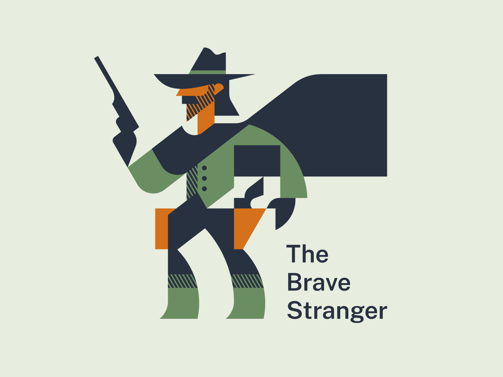 Cowboy branding cowboy geometric gun hat illustration logo logotype man modern logo retro texas western wildwest