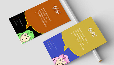 Illustrated Cards business card design graphic design illustration vector