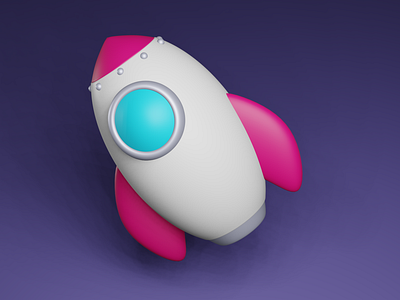 Rocket - 3D Icon 3d graphic design ui