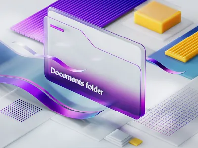 Documents folder 3d 3d design animation art branding c4d color design documents folder graphic design illustration logo minimal motion graphics operating system social media technology ui vector