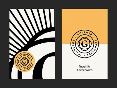 Gourmer Kitchenware Poster badge brand branding cookware design gourmer kitchen kitchenware poster yellow