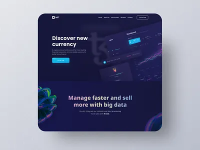 NFT Landing Page UI design 2022 blockchain clean crypto crypto currency defi ico landing landing page metamask minimal nft nft design nft landing page nft ui token ui ui design uiux uniswap website