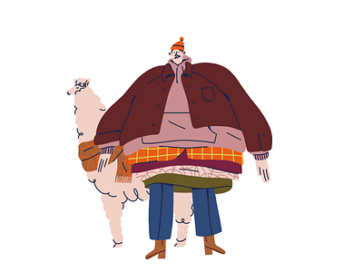 Lama Friend 2danimation animal animation cell animation character character animation character design creative creativity flat frame by frame illustraiton lama lobster studio lobstertv