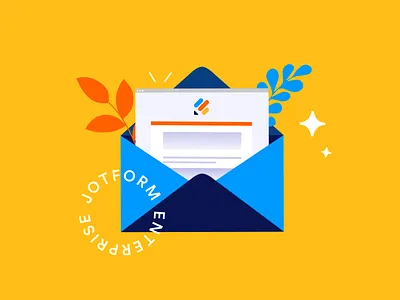 Newsletter artwork banner branding business design email enterprise envelope flat flowers illustration jotform mail newsletter section survey vector