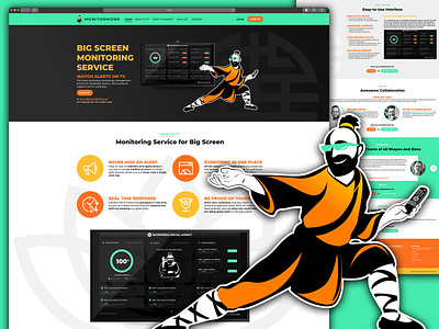 Monitor Monk Marketing Site UI branding graphic design ui web webdesign