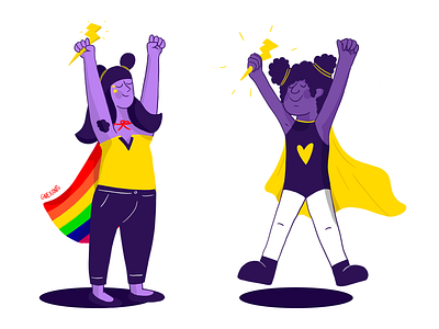 Super Powerful Girls art children colors girls illustration lgbt