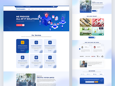 Creative System ltd. - Agency Website branding creative design graphic design illustration landing landing design landing page landing page design landingpage logo plan section portfolio typography ui ux vector web design website website design