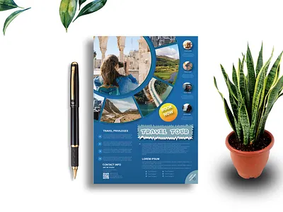 Travel Flyer Design branding clean creative design flyer flyer design graphic design logo logo design simple vector