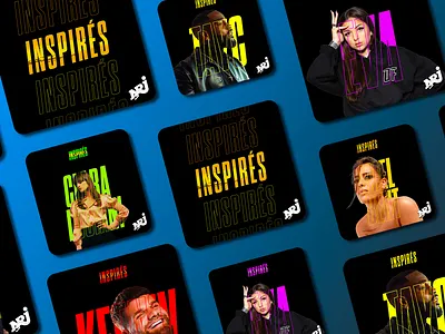 Podcast NRJ Inspirés art direction brand identity branding graphic design identity media podcast social media spotify visual