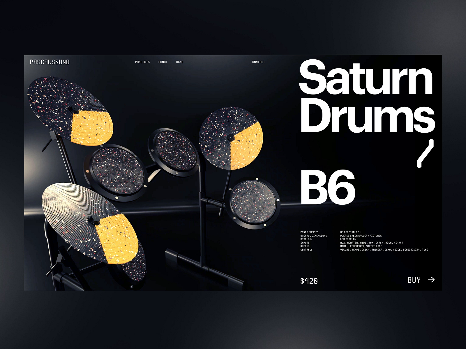 Musical Instruments site Home Page by tubik UX for tubik on Dribbble