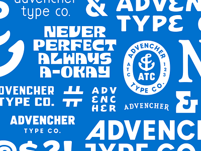 Advencher Type Co. Postcard advencher fonts typedesign