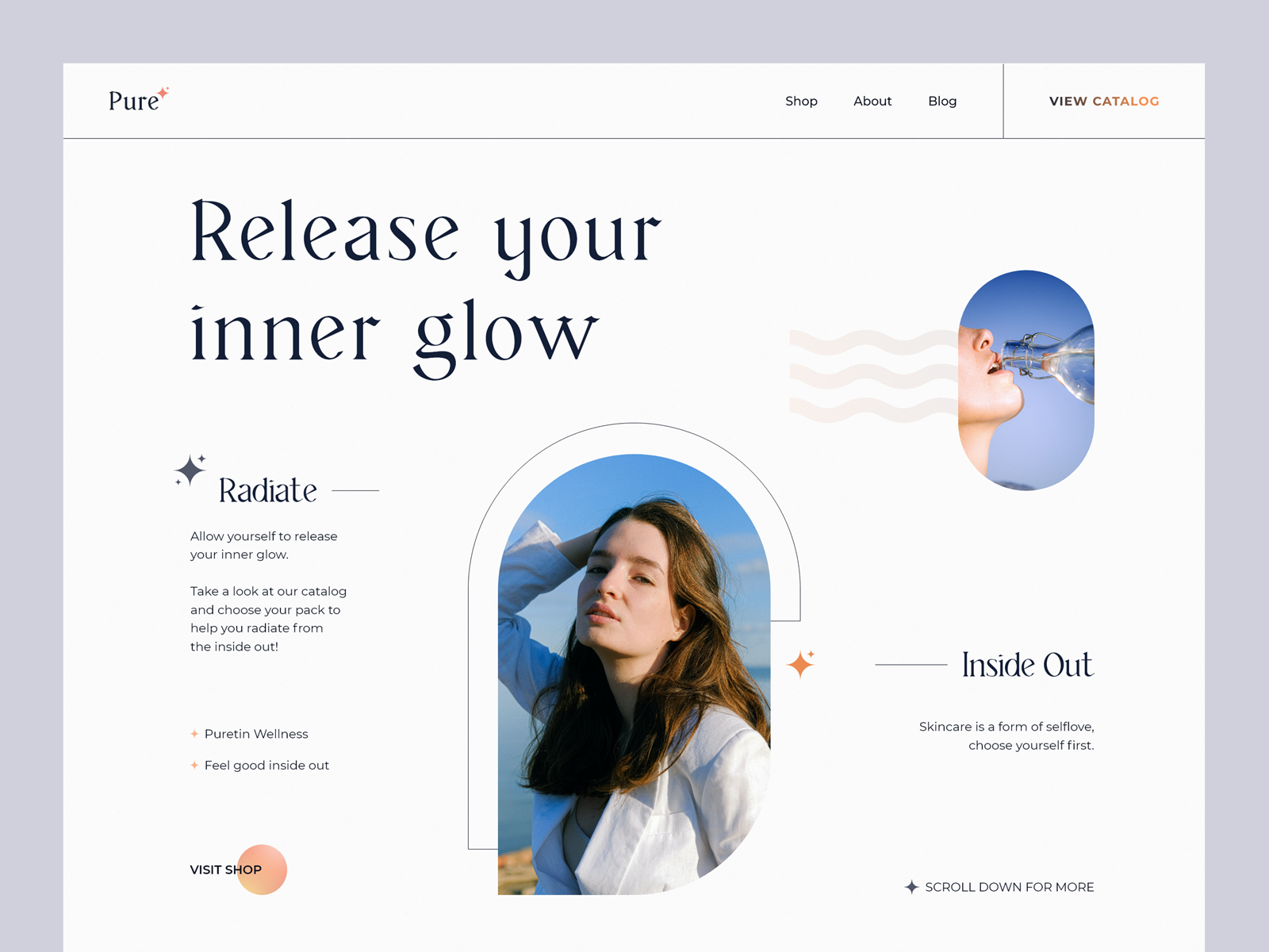 Wellness Website : Landing Page 2d design typography ui ux webdesign