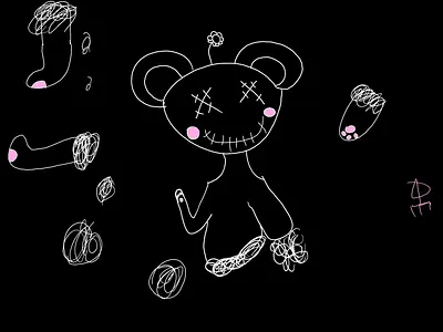 ripped up stuffing..