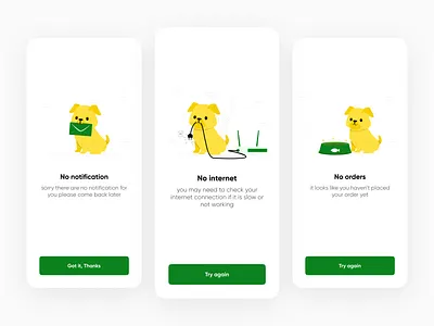 Empty state app screen Ui designs app app ui appscreen clean design doggy empty screen grofers illustration ui ux ux design vector visual