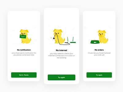 Empty state app screen Ui designs app app ui appscreen clean design doggy empty screen grofers illustration ui ux ux design vector visual