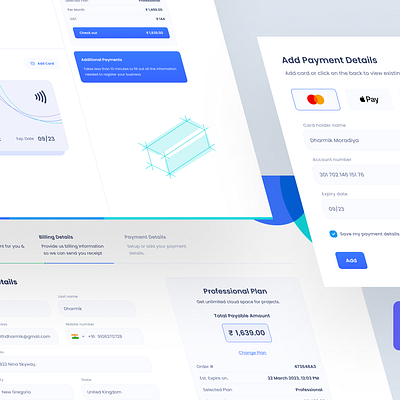 Payment Flow billing checkout finance payment payment details subscribe ui ux