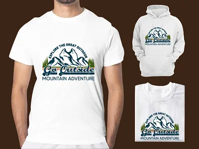 Mountain Adventure T-shirt Design and Vector Illustration mountain illustration