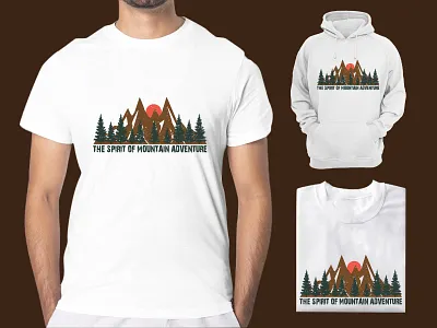 Mountain Adventure T-shirt Design Vector Illustration mountain illustration