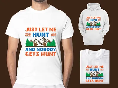 Hunting T-shirt Design mountain illustration