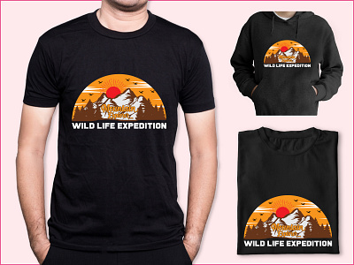 Mountain Adventure T-shirt Design and vector illustration mountain illustration