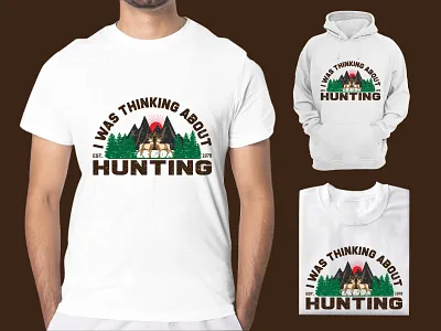 Hunting T-shirt Design and Vector Illustration mountain illustration