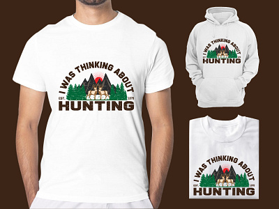 Hunting T-shirt Design and Vector Illustration mountain illustration