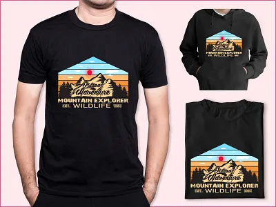 Mountain Vector Illustration T-shirt Design mountain illustration