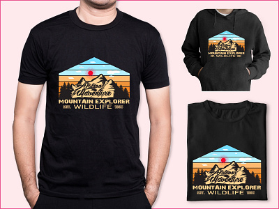 Mountain Vector Illustration T-shirt Design mountain illustration