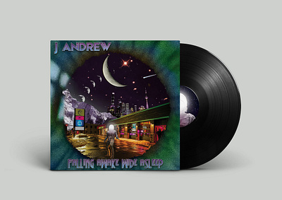 J Andrew Album Cover and Vinyl Mock Up album art composite graphic art graphic design photoshop