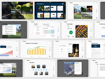 Solar Proposal app branding design flat illustration landing page logo project screens solar template typography ui ux vector