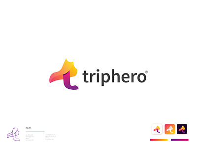 TripHero branding design graphic design hero logo logo designer mehejar mehejar designs minimal logo design modern logo modern logo designer t letter logo t logo t modern logo trending website logo