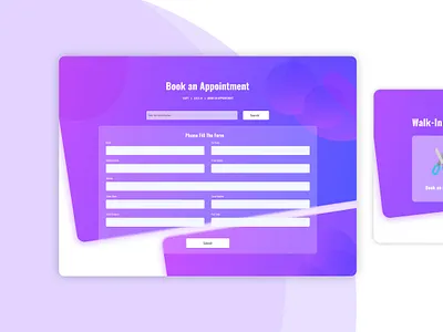 Appointment form UI design branding design ui ui ux web banner web ui website design
